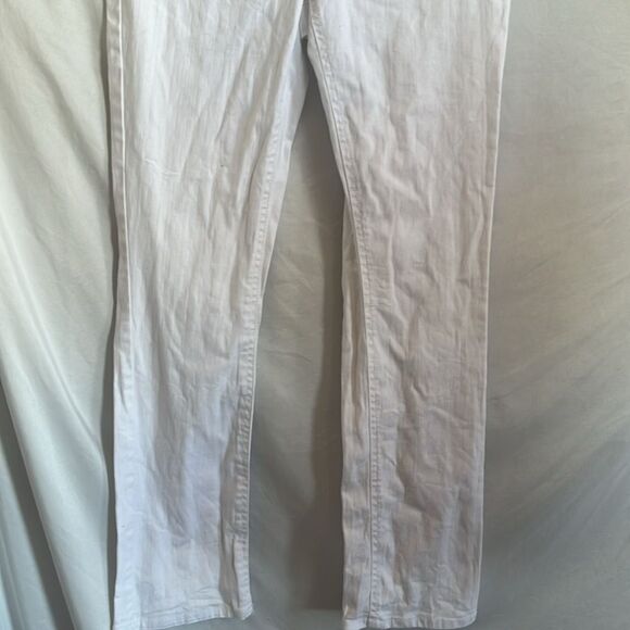SM220 Contrast petites high waisted white jeans - Picture 3 of 8